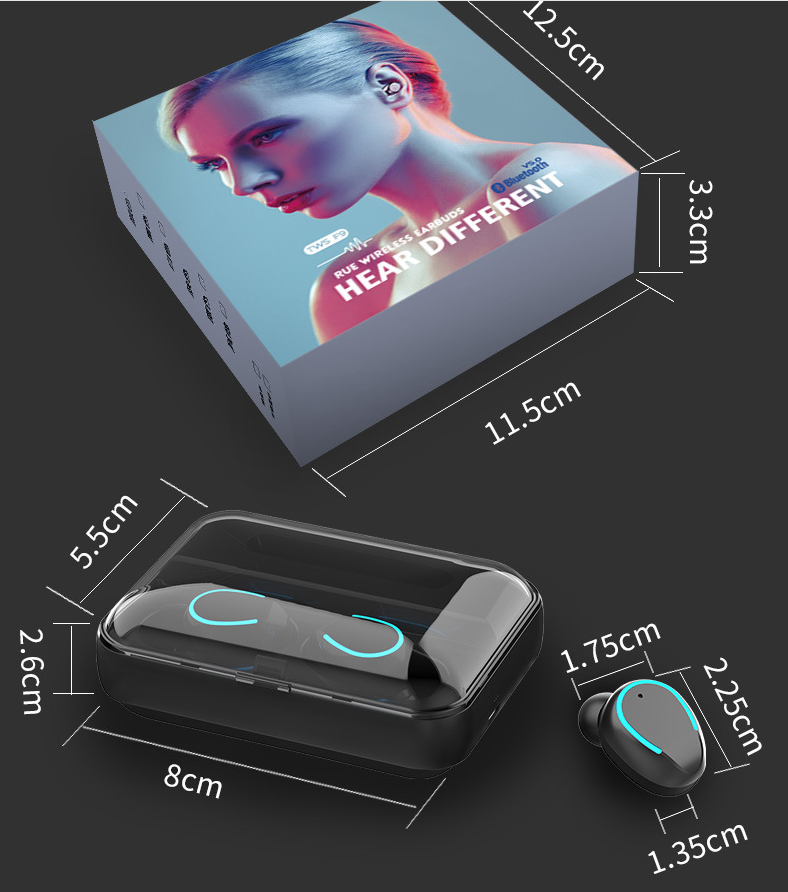 Multifunction Bluetooth Headset Binaural Movement Power Bank Phone Support product view