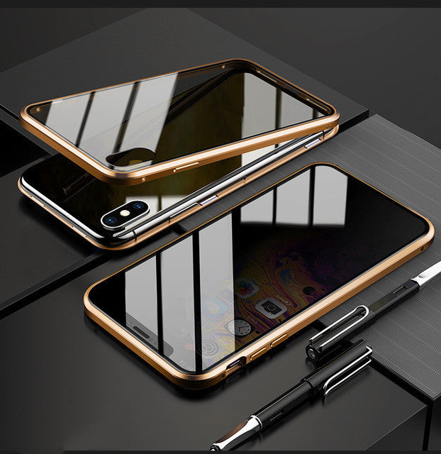 Phone Case Anti-peep Magnetic Protective Shell Magnetic Privacy Glass Case For P